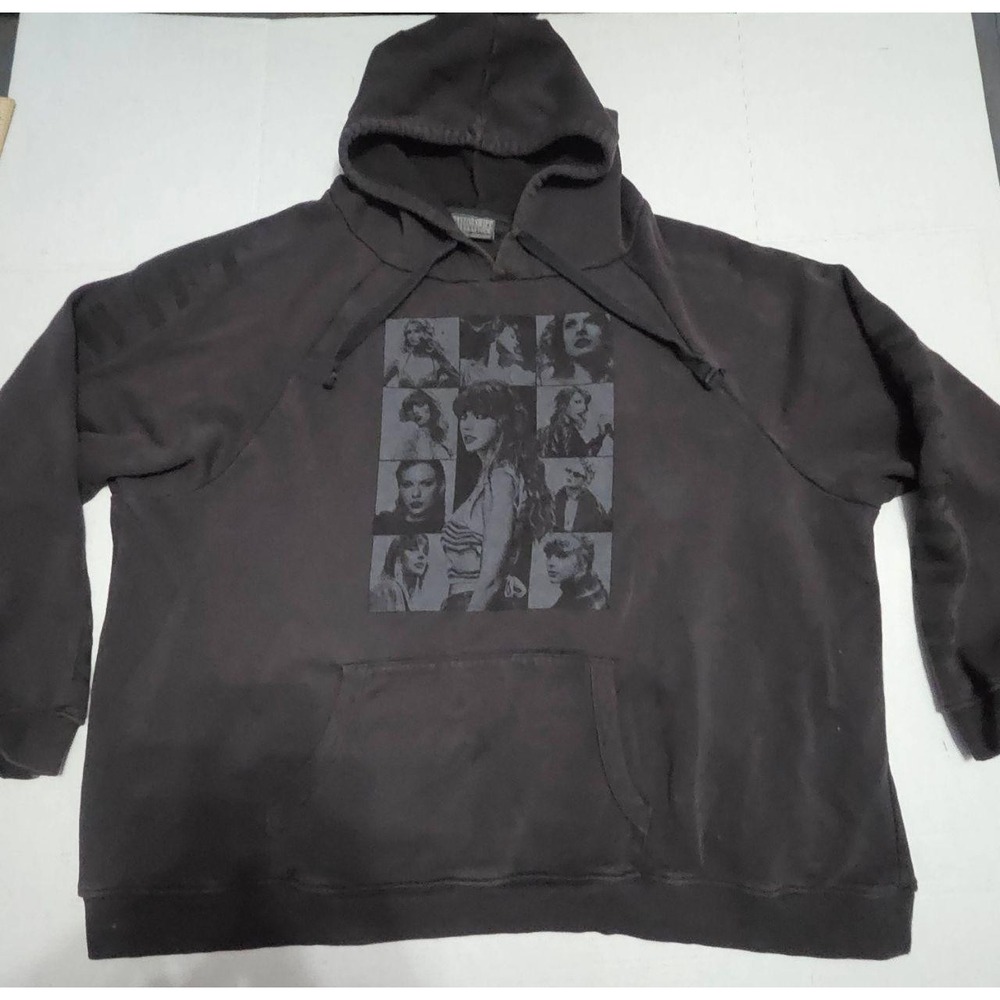 Taylor Swift The Eras Tour Collage Hoodie Black Graphic Print Fanwear Adult 4XL